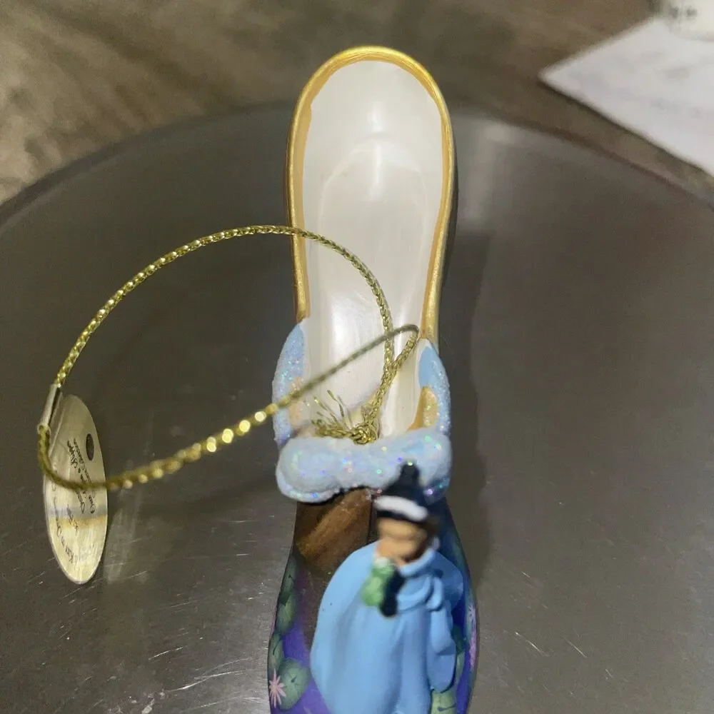NWT Bradford Exchange Once Upon a Slipper Disney Shoe Ornament Tiana 2010